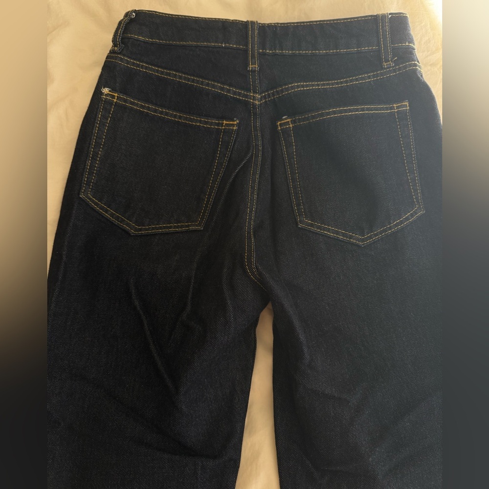 Reformation Dark Wash Straight Leg Jeans - Picture 4 of 5